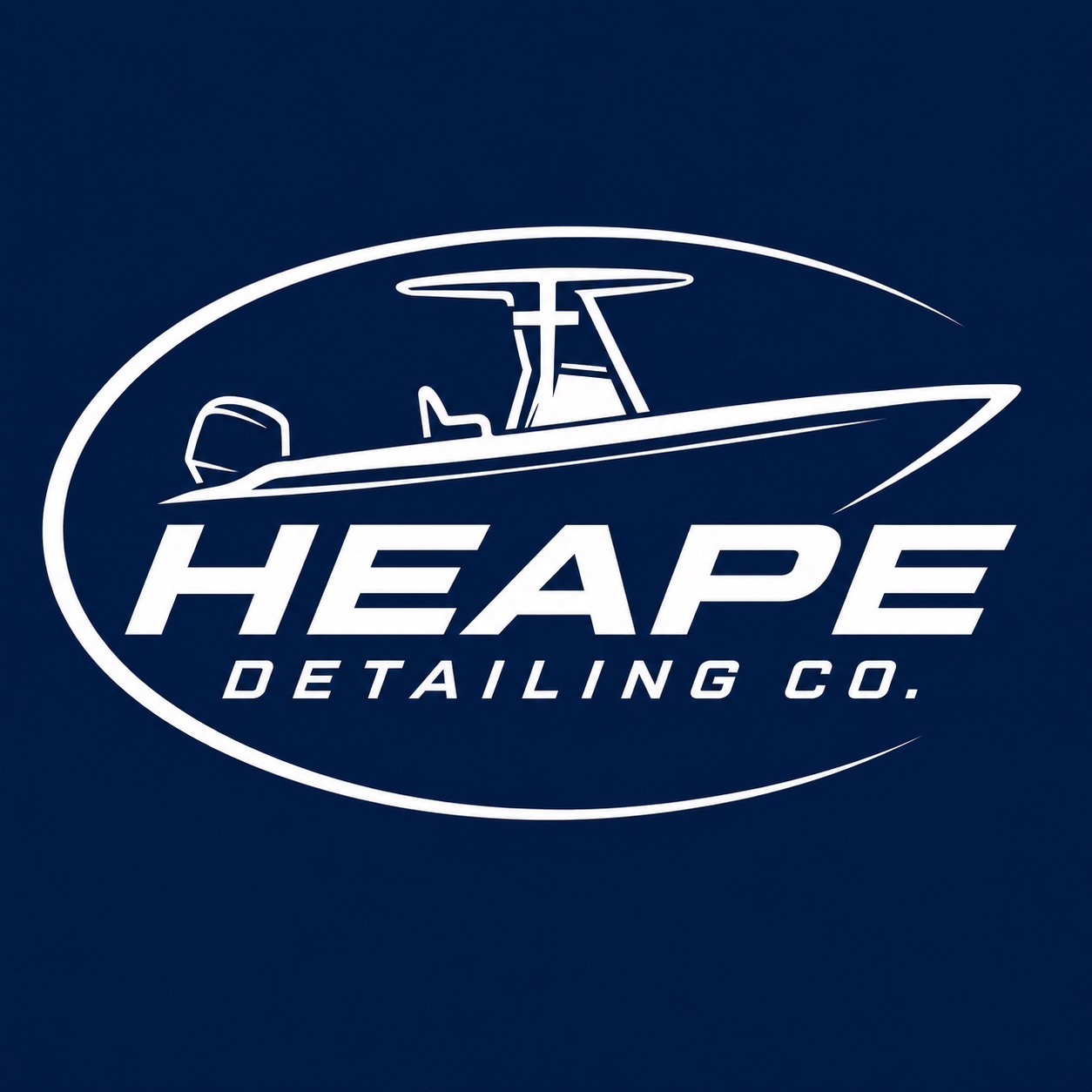 Heape Detailing Co. boat logo